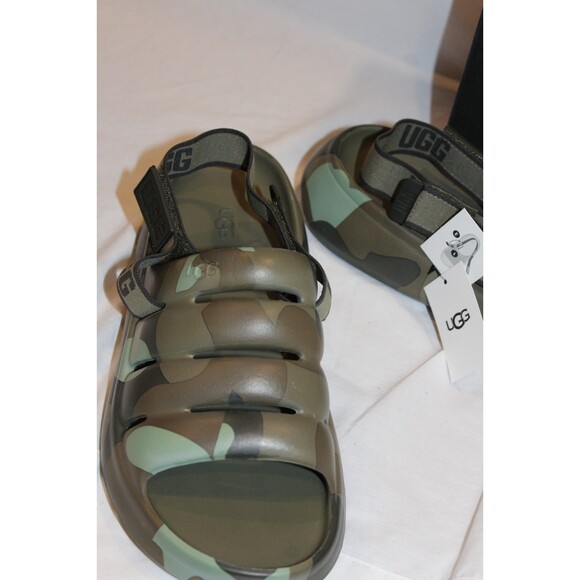 UGG MEN'S SPORT YEAH WATER RESISTANT SLINGBACK SANDALS GREEN CAMO NIB - Picture 4 of 5